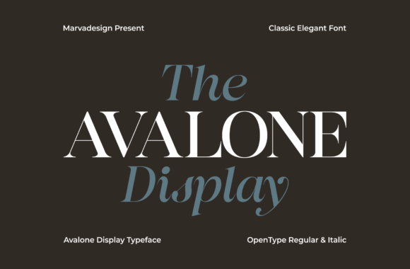 Avalone: A Typeface for Timeless Elegance and Modern Impact