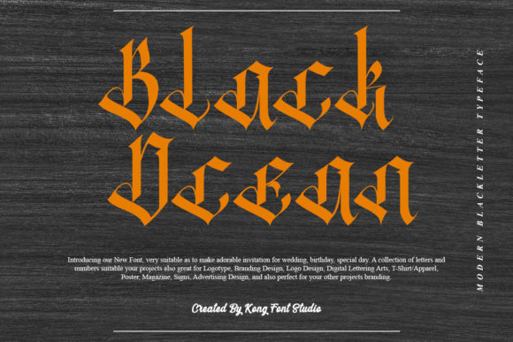 Black Ocean: A Blackletter Font for Bold Design