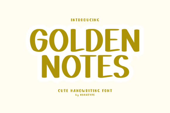 Golden Notes: A Handwritten Font with Attitude