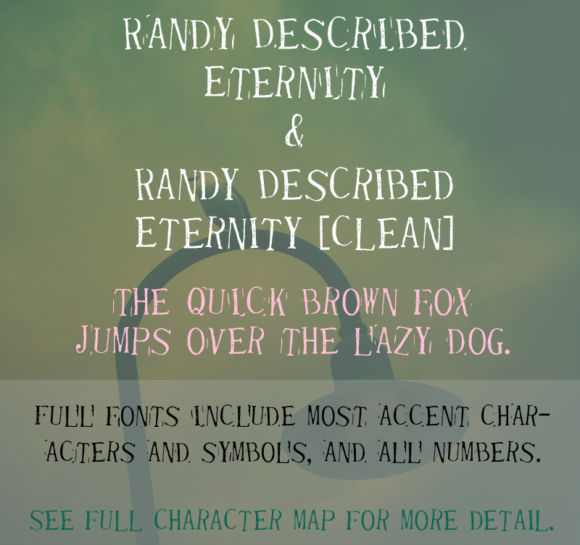 Randy Described Eternity: A Stamp Font with Character