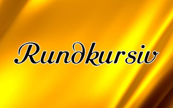Rundkursiv: The Handwritten Font with Flowing Elegance